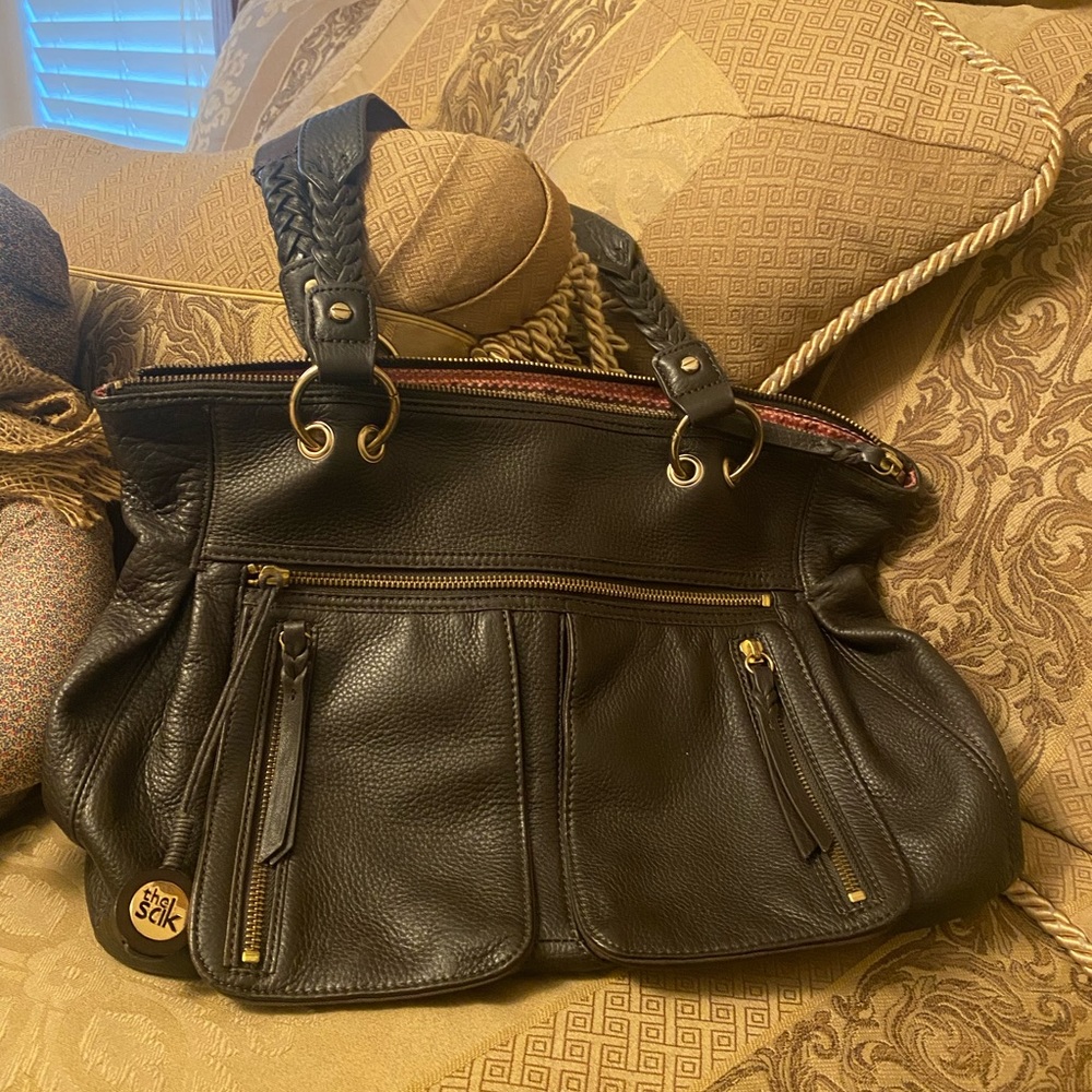 Dark Brown SAK leather shoulder bag